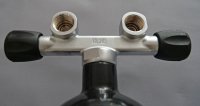 T-valve twin valve compressed air 232bar M25x2mm fixed...